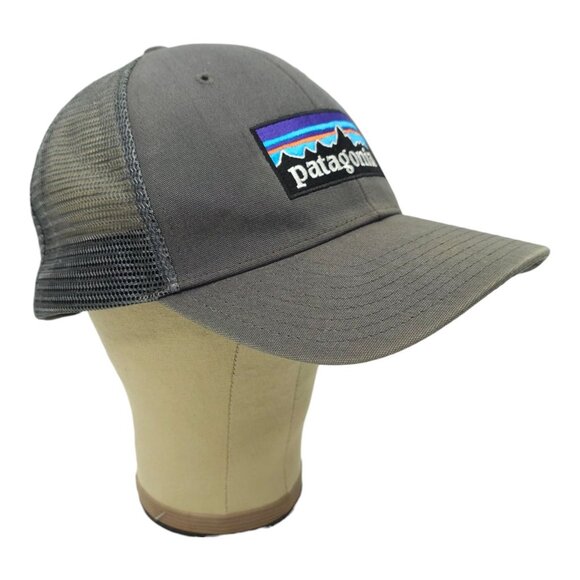 Patagonia Mesh Snapback Cap Trucker Baseball Outdoor Embroidered Patch Logo Hat - Picture 3 of 13